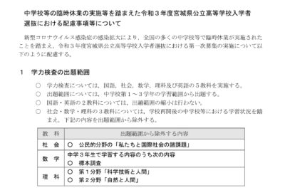 21年 宮城県高校入試の出題範囲縮小について 学習塾芸人が現代教育に物申す